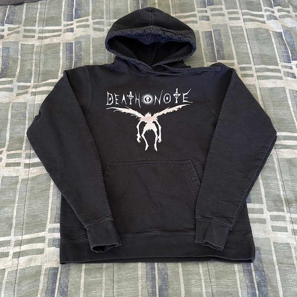Men’s Deathnote Ryuks Shadow Long sleeve Hoodie Sweatshirt sz S